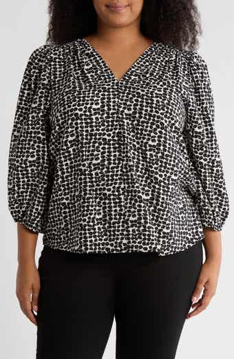V-Neck Balloon Sleeve Top