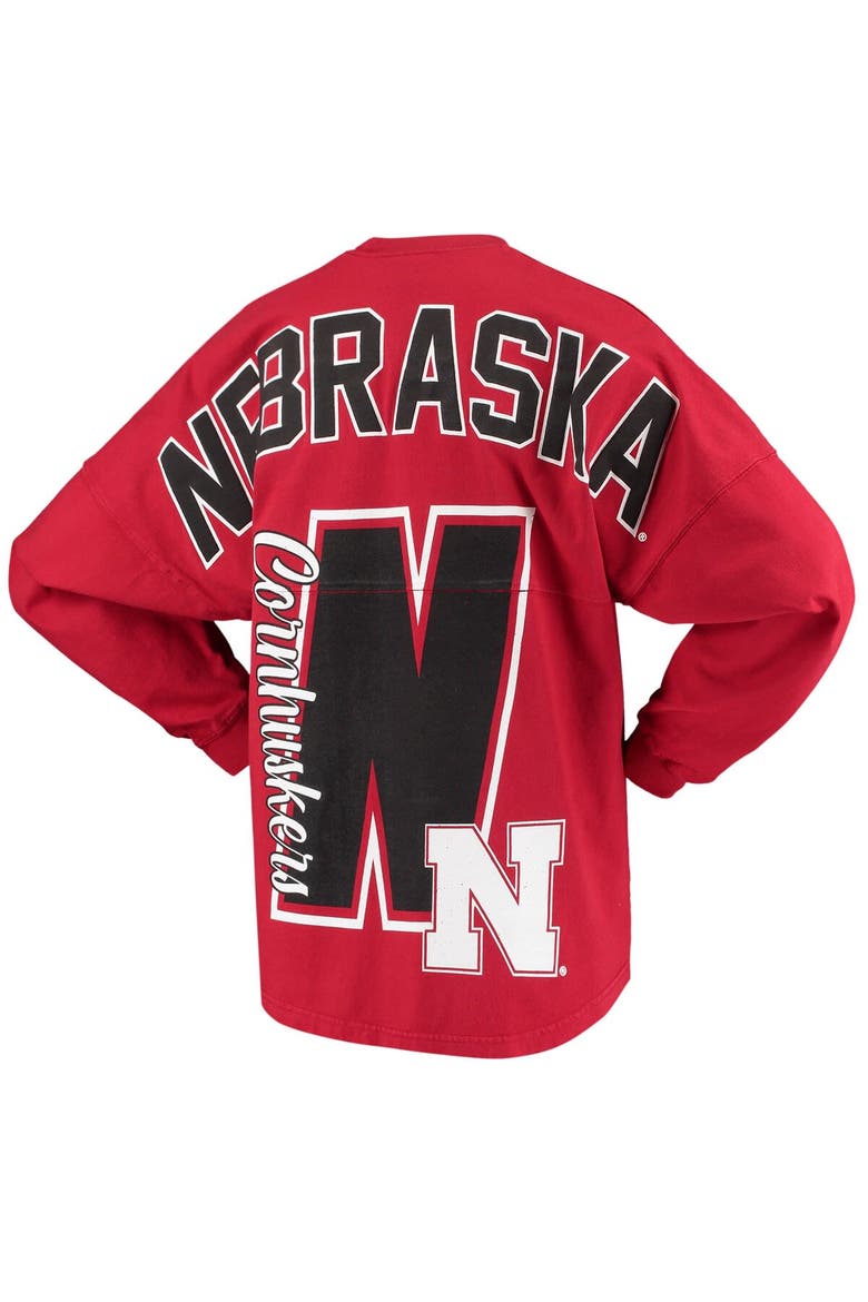 Women's Scarlet Nebraska Huskers Loud n Proud Spirit Jersey T-Shirt, Alternate, color, Scarlet