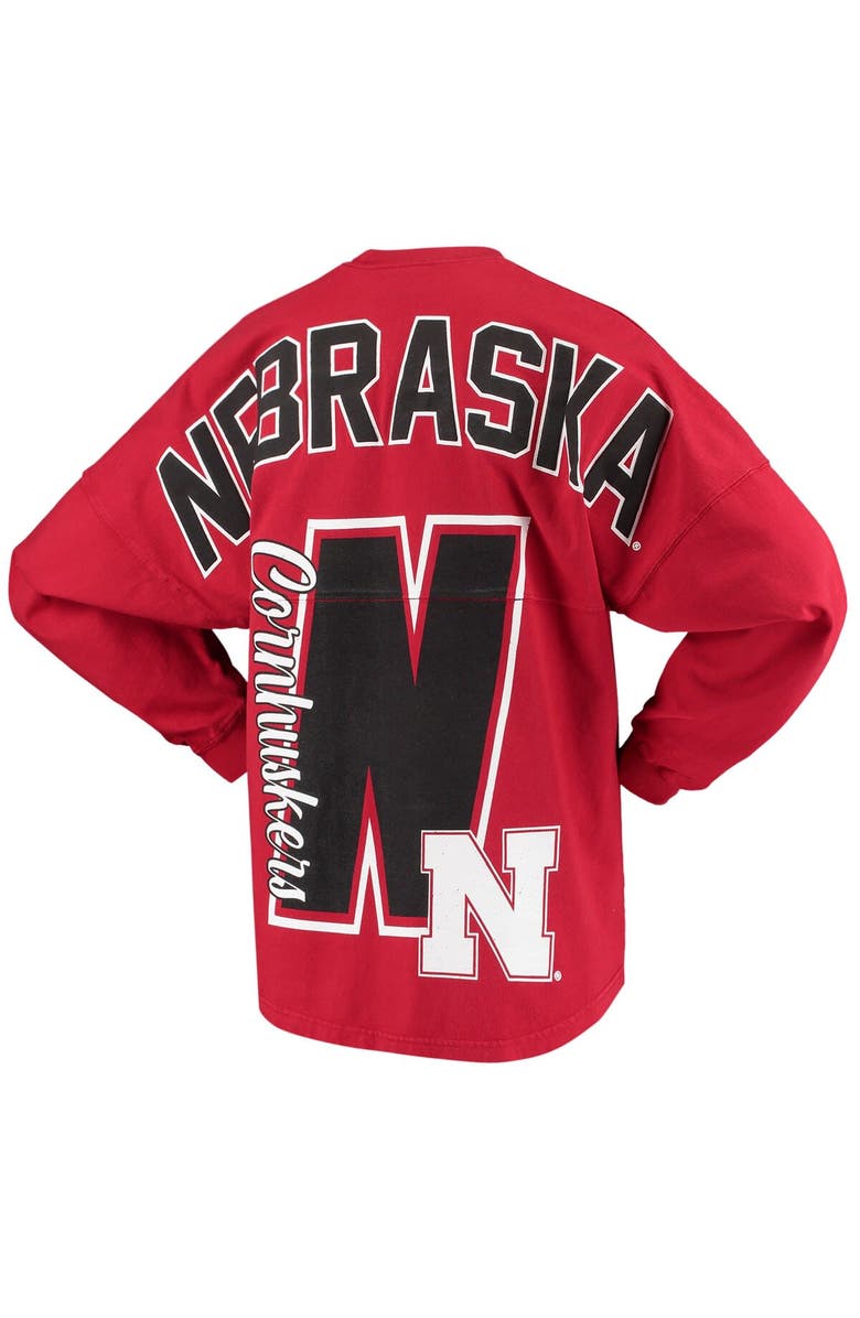 SPIRIT JERSEY Women's Scarlet Nebraska Huskers Loud n Proud Spirit Jersey T-Shirt, Alternate, color,