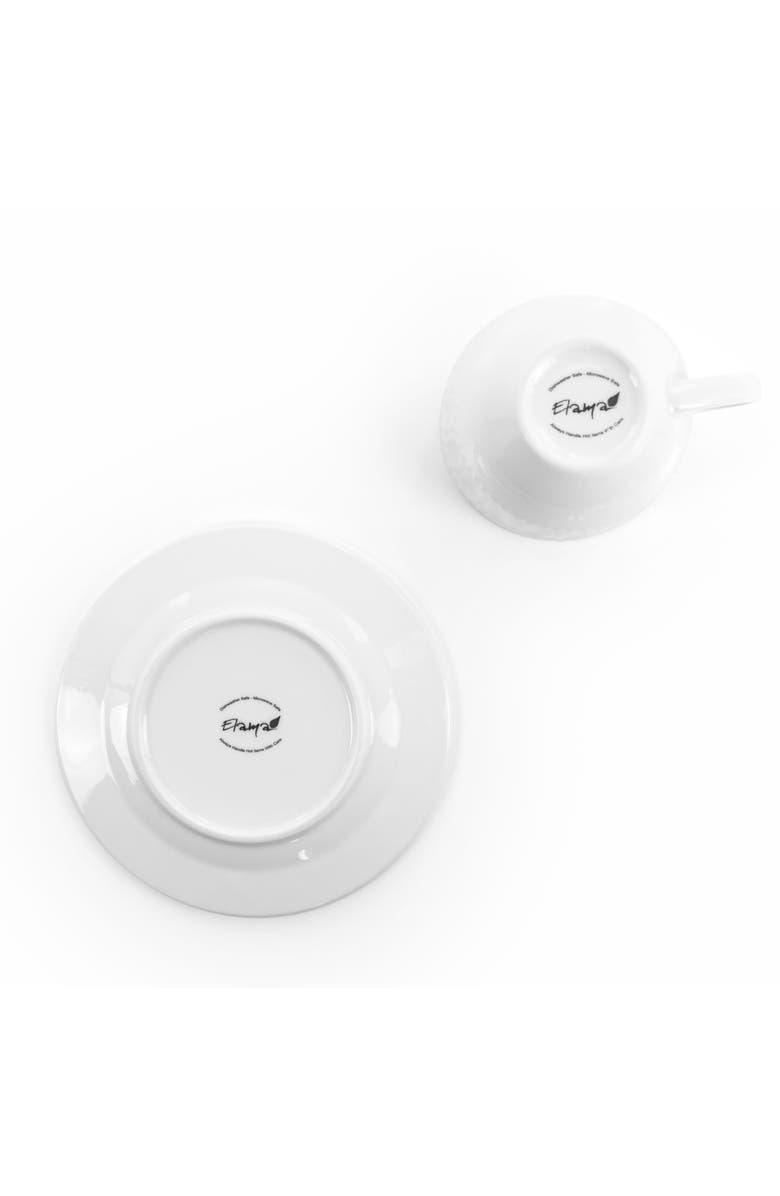 Elama Charlotte 20 Piece Porcelain Dinnerware Set, Alternate, color, White