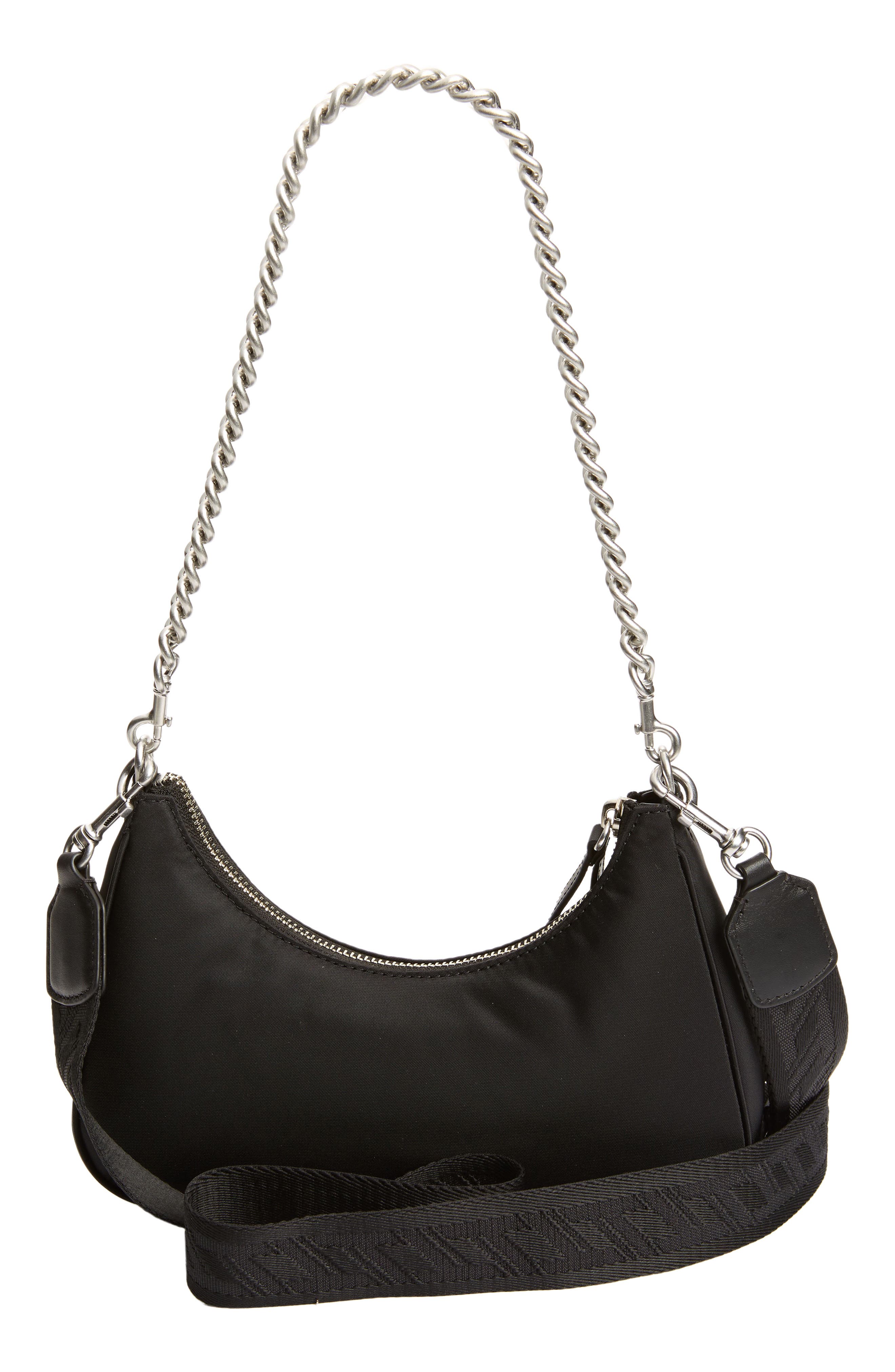 Tory Burch Mercer Small Recycled Nylon Crescent Bag, Alternate, color, 