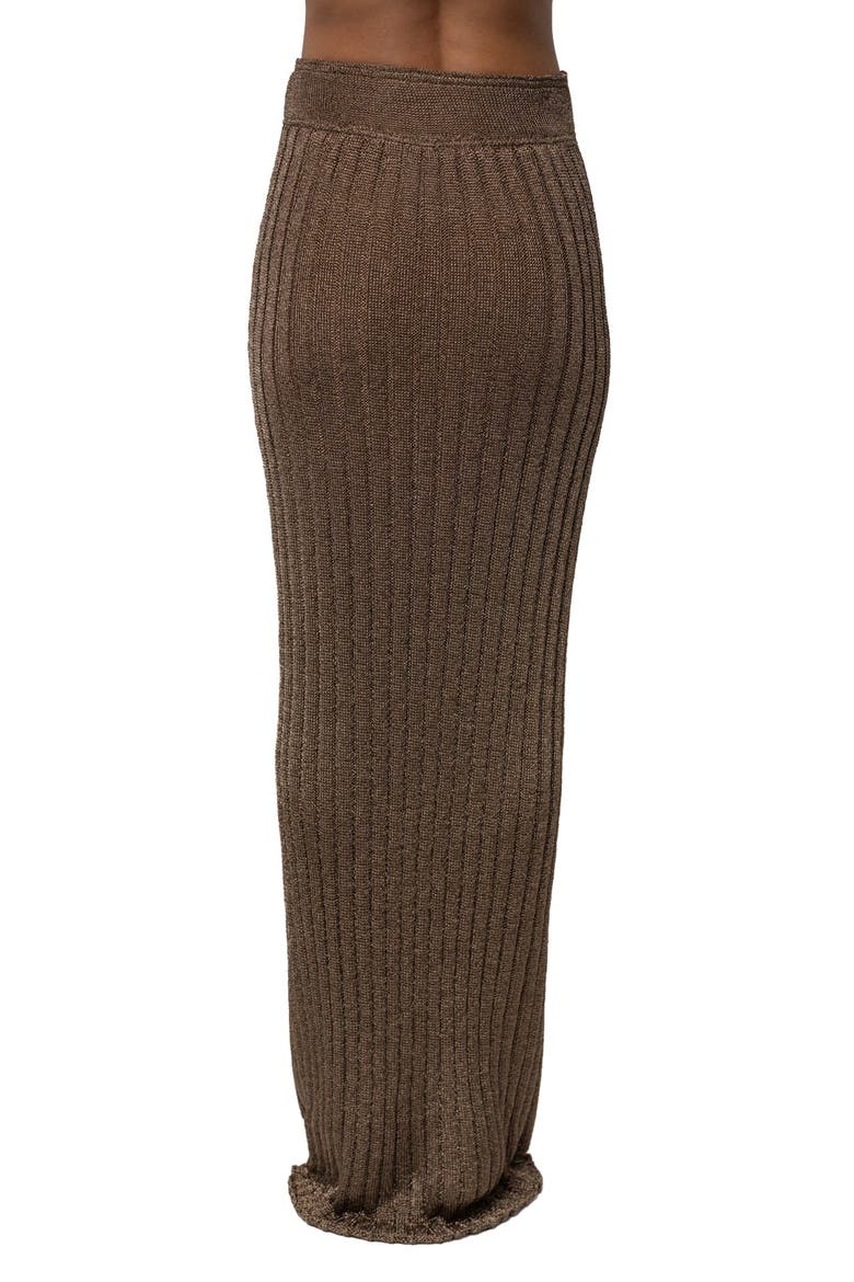 Resort Metallic Maxi Skirt, Alternate, color, Bronze