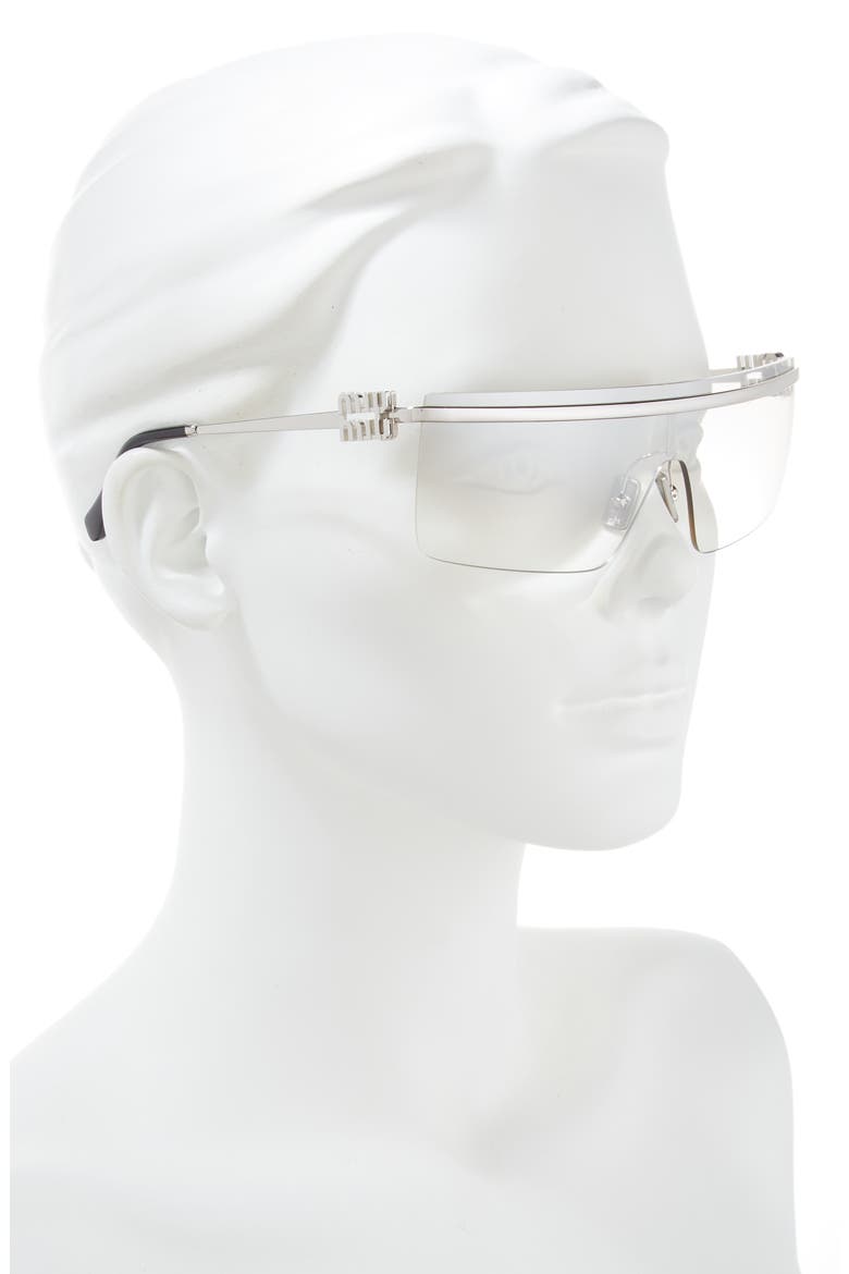 50mm Shield Sunglasses, Alternate, color, SILVER