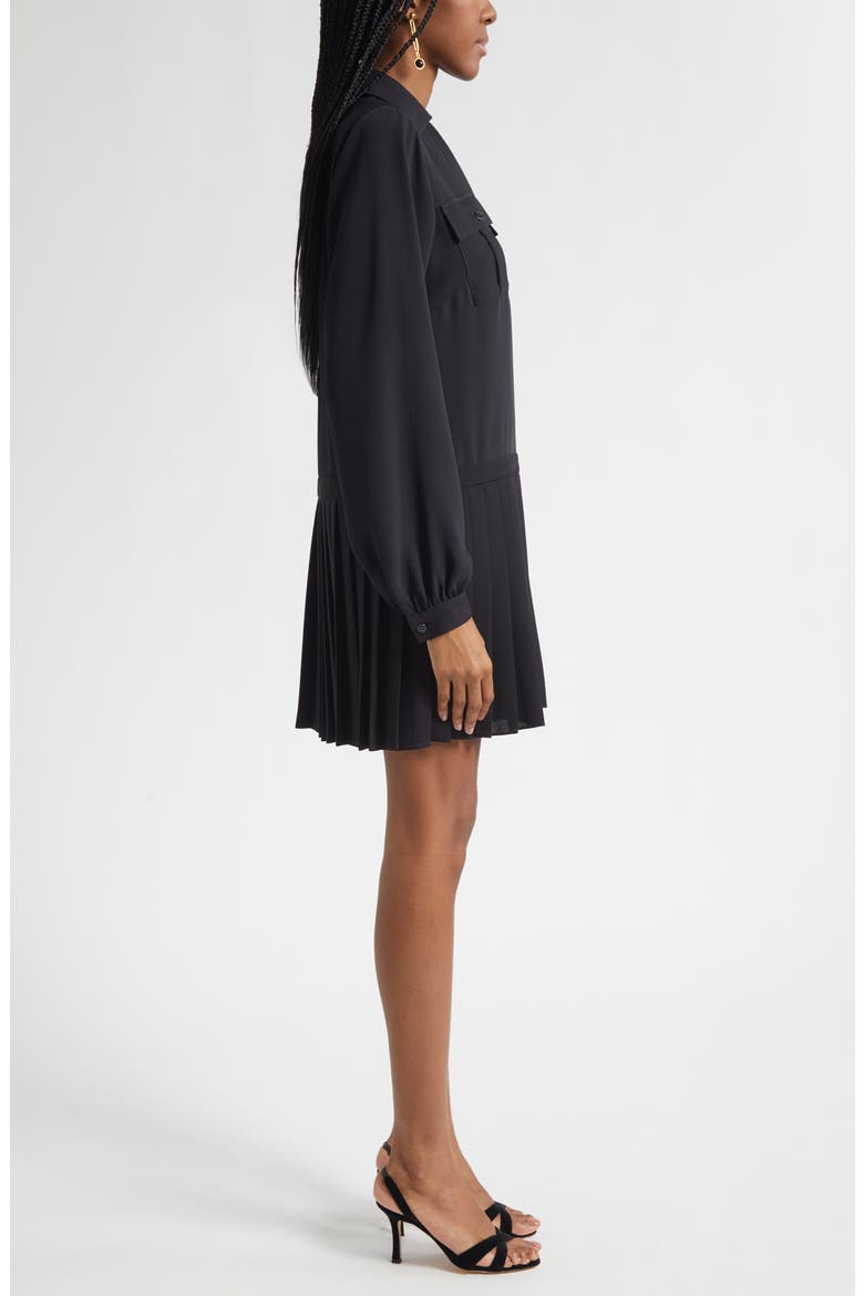 Mercedes Long Sleeve Minidress, Alternate, color, BLACK