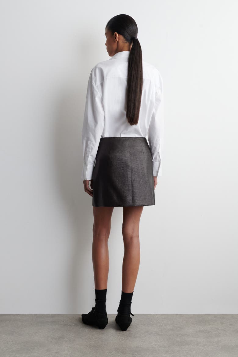 Textured Mini Skirt, Alternate, color, DARK GRAY