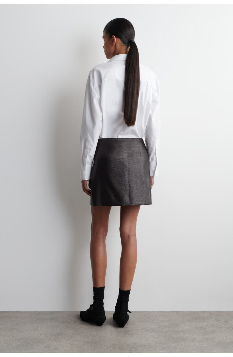 COS Textured Mini Skirt, Alternate, color, Dark Gray