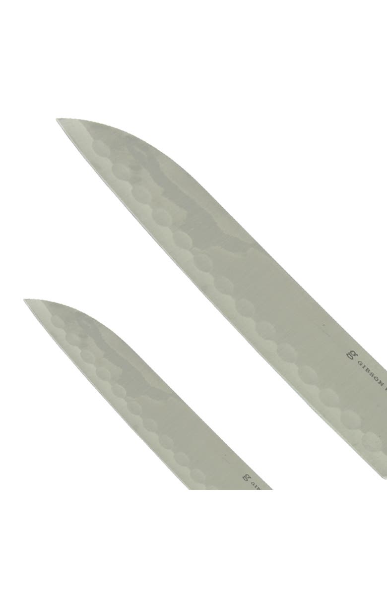 Gibson Home Seward 2 Piece Stainless Steel Santoku Knife Cutlery Set with Wood Handles, Alternate, color, Wood