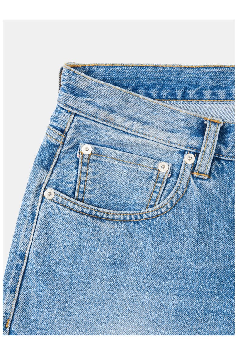 Winonaj Japan Selvedge Bleach Wash Denim Shorts, Alternate, color, LIGHT BLUE