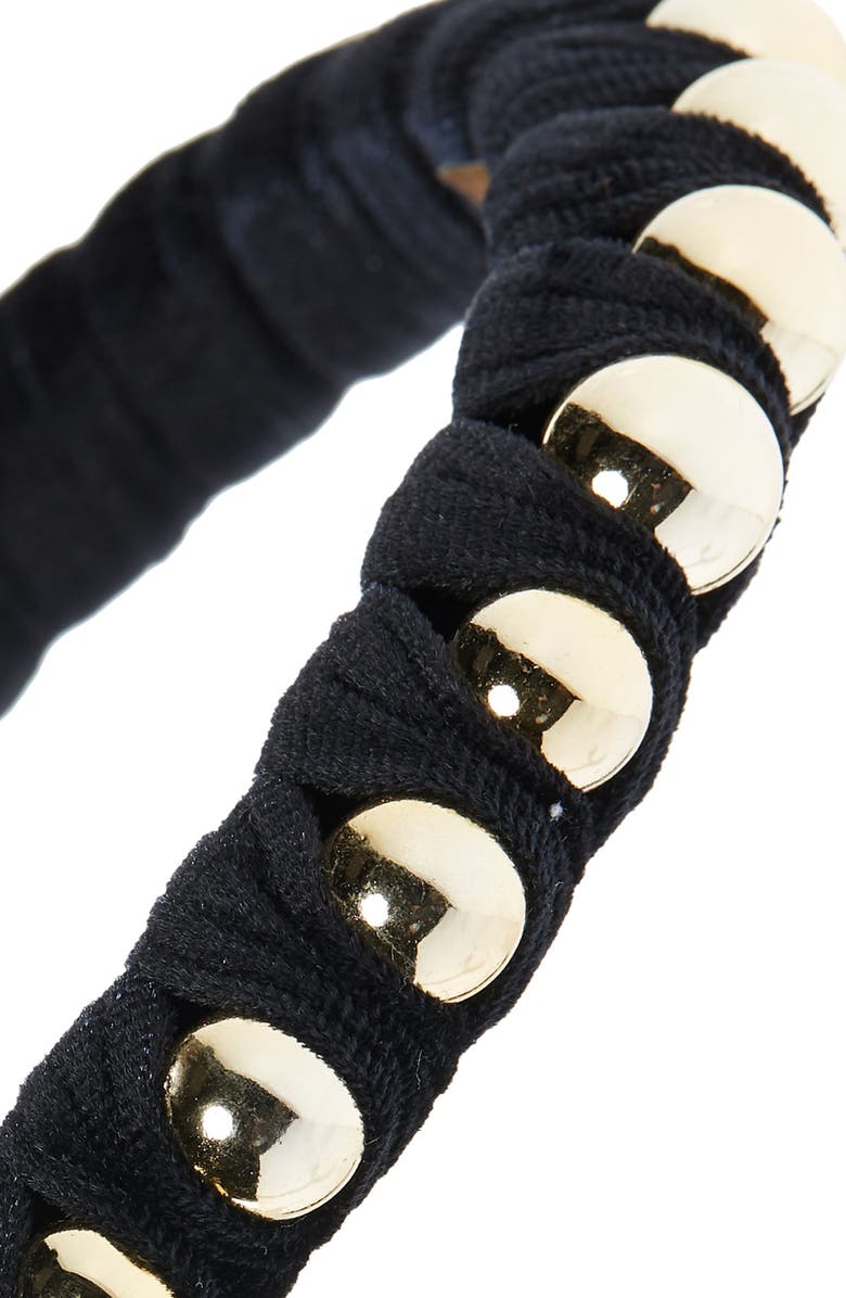 Tasha Natasha Beaded Velvet Headband, Alternate, color, 