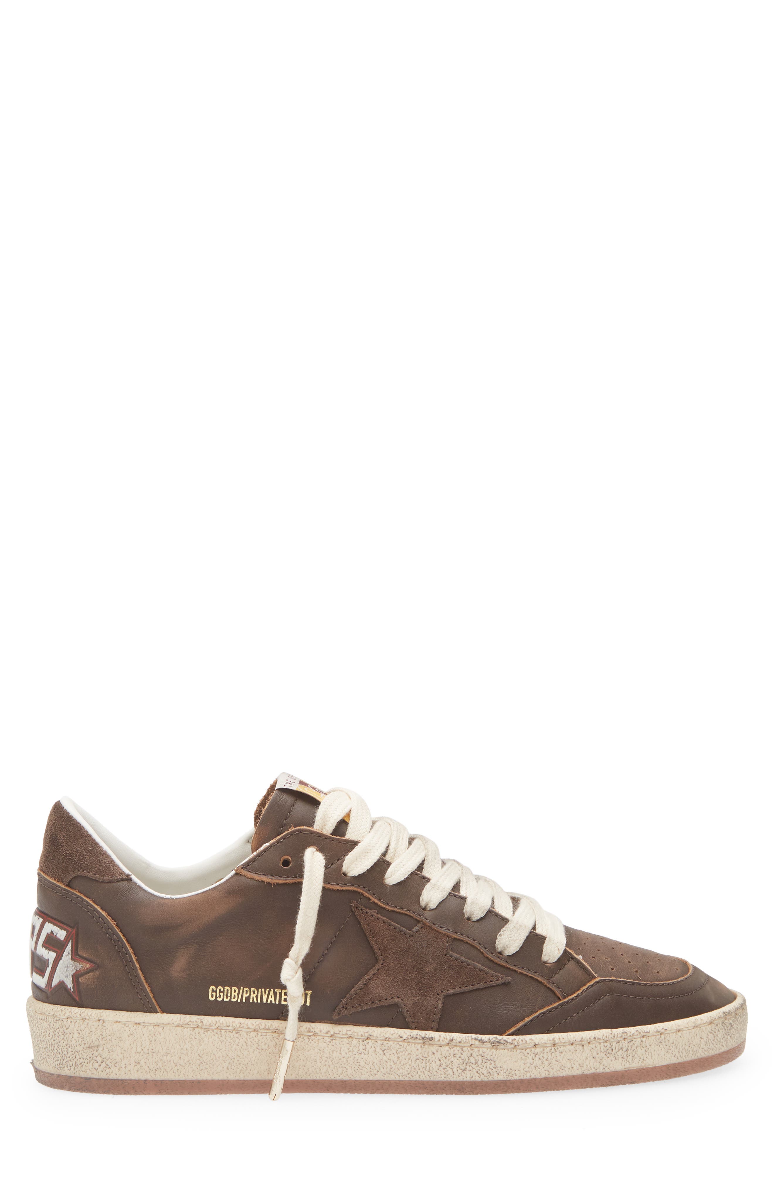 Golden Goose Ball Star Sneaker, Alternate, color, Brown