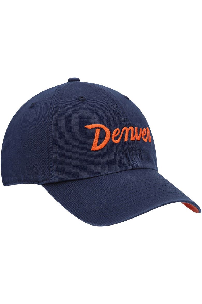 Men's '47 Navy Denver Broncos Crosstown Clean Up Adjustable Hat, Alternate, color, Navy