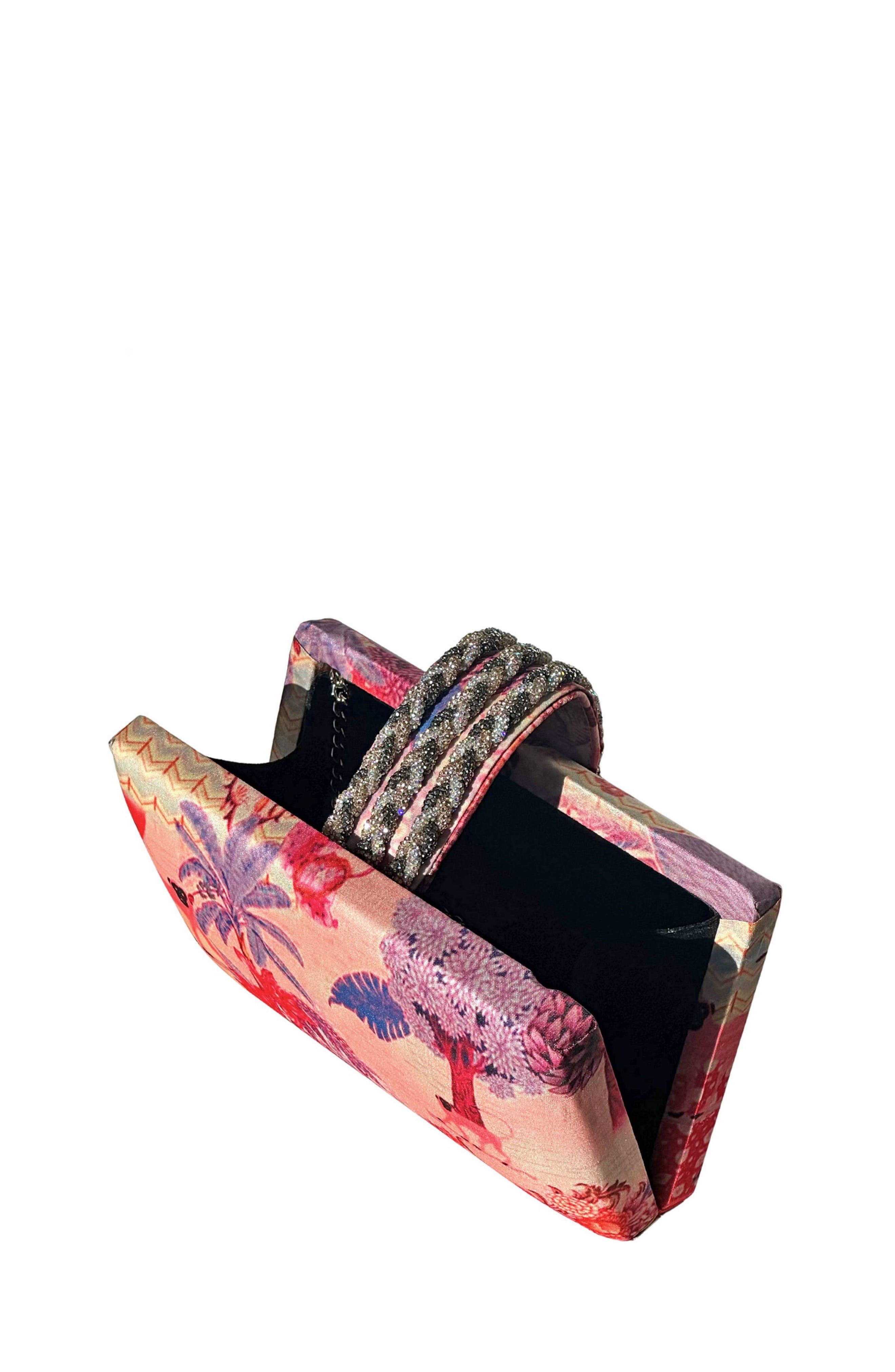 Simitri Printed Braid CLutch, Alternate, color, Faerie Pink