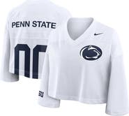 Nike Women's Nike White Penn State Nittany Lions Cropped Mesh Dri-FIT Fashion Jersey