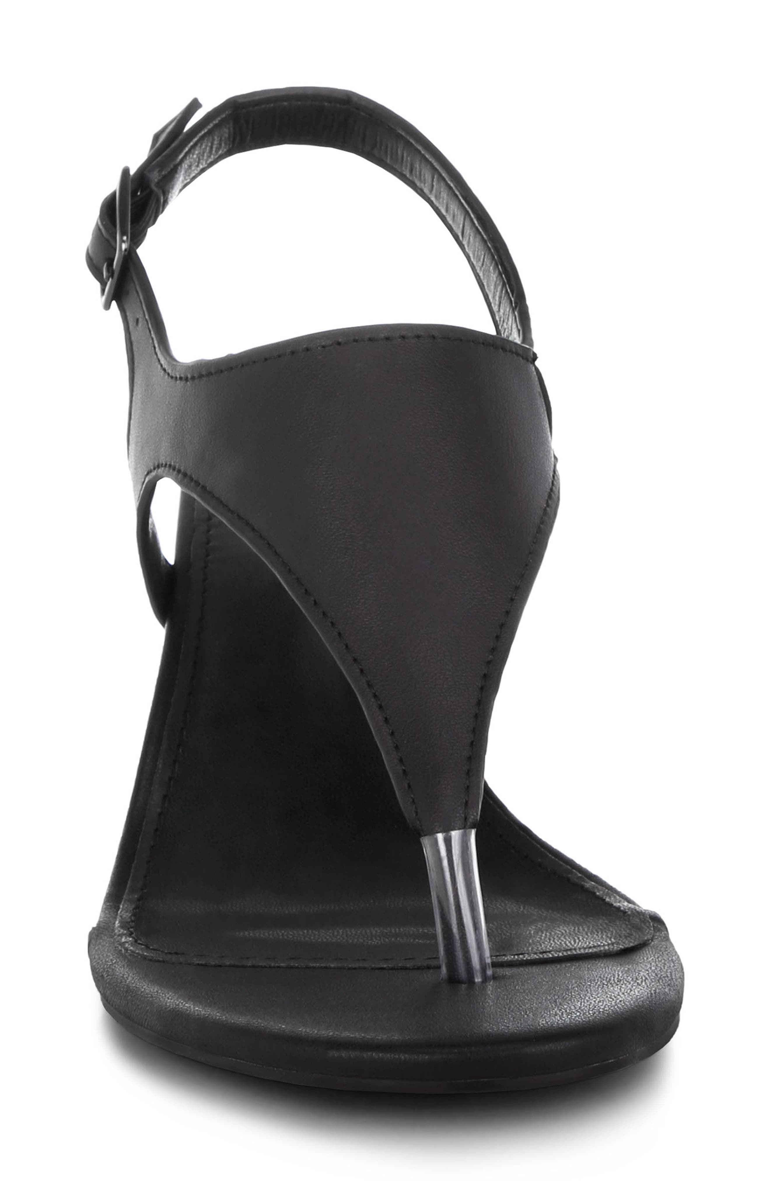 Lady Ann Wedge Sandal, Alternate, color, BLACK