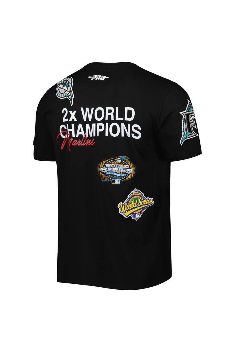 Men's Pro Standard Black Florida Marlins Championship T-Shirt, Alternate, color, Black
