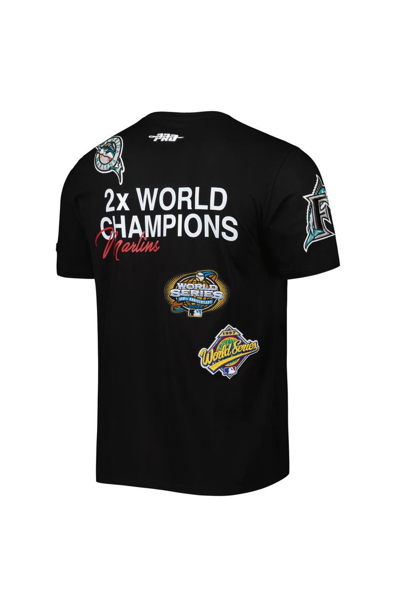 PRO STANDARD Men's Pro Standard Black Florida Marlins Championship T-Shirt, Alternate, color, 