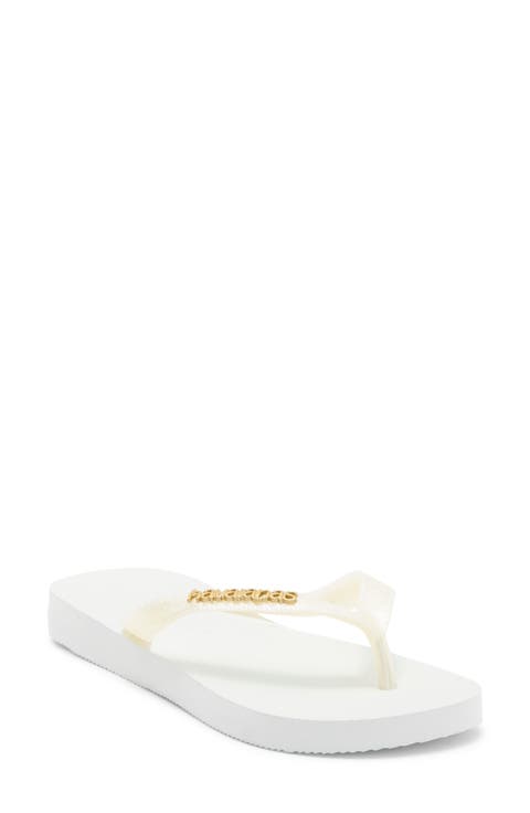 Metallic Logo Flip Flop (Women)