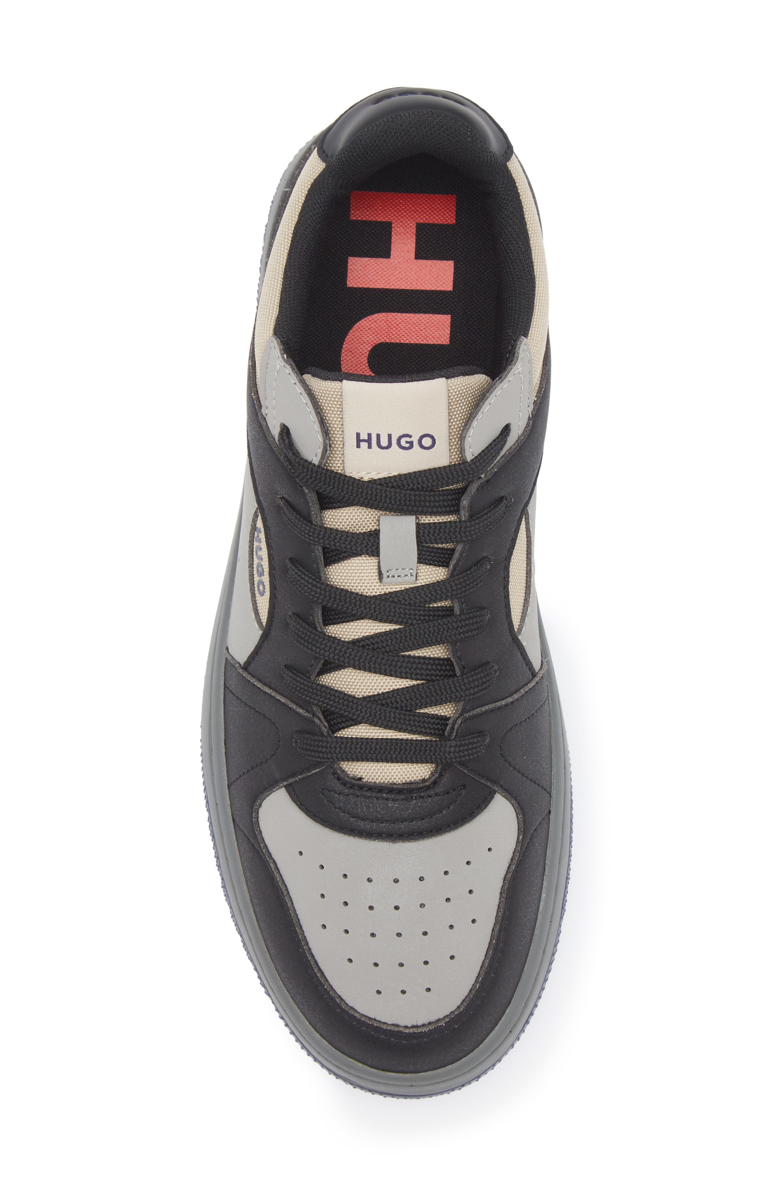 BOSS Hadrian Tennis Sneaker, Alternate, color, Charcoal Multi