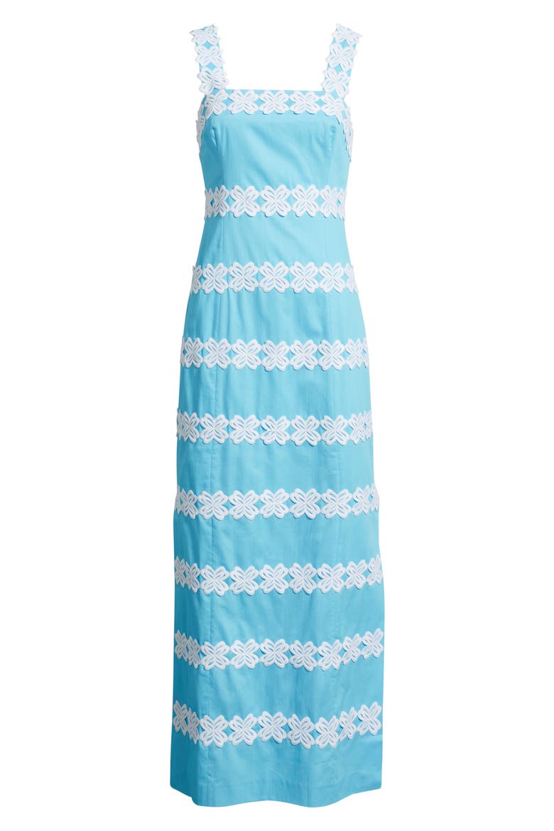 Davis Linen Maxi Dress, Alternate, color, CAPRI BLUE