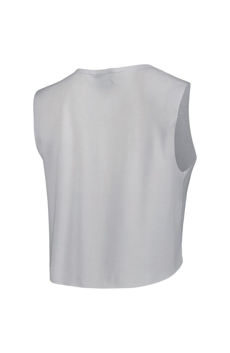 CUCE Women's Cuce White Tampa Bay Buccaneers Sequin Tri-Blend Cropped Tank Top, Alternate, color, White