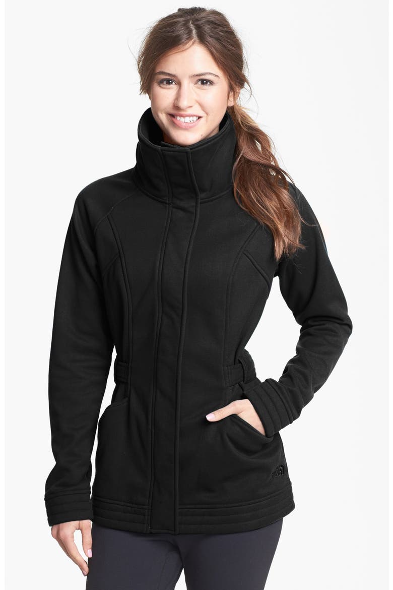 'Avery' Fleece Jacket (Nordstrom Exclusive), Main, color, BLACK