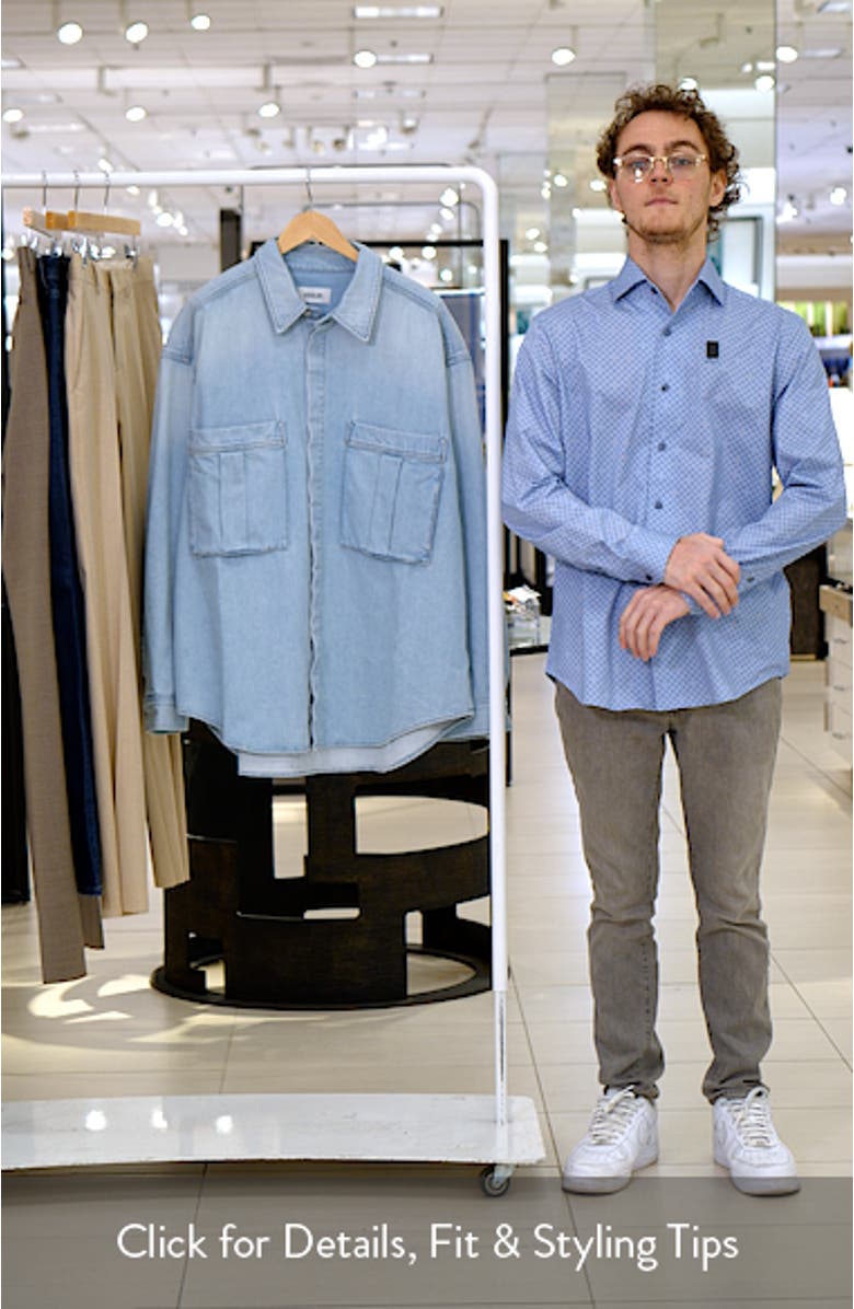 Clark Denim Button-Up Shirt Jacket, sales video thumbnail