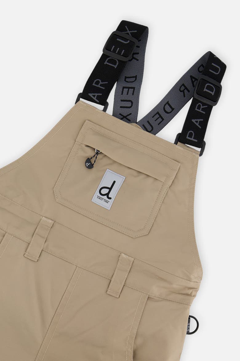 Play Adjustable Suspenders & Reinforced Knees Overall Snow Bib, Alternate, color, Taupe