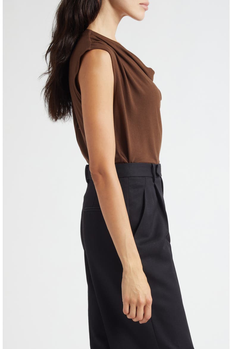 Cowl Neck Sleeveless Top, Alternate, color, ESPRESSO