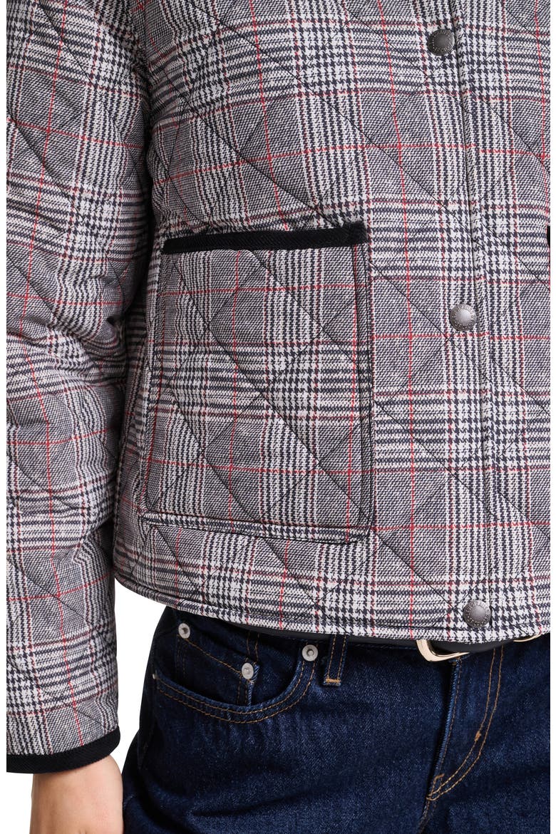 Quilted Barn Jacket, Alternate, color, BLACK/ WHITE