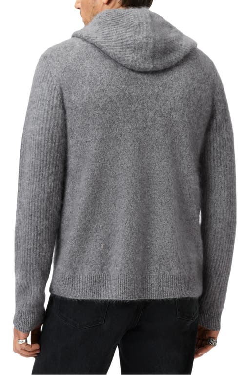 John Varvatos Catherine Cashmere Zip Hoodie In Gray