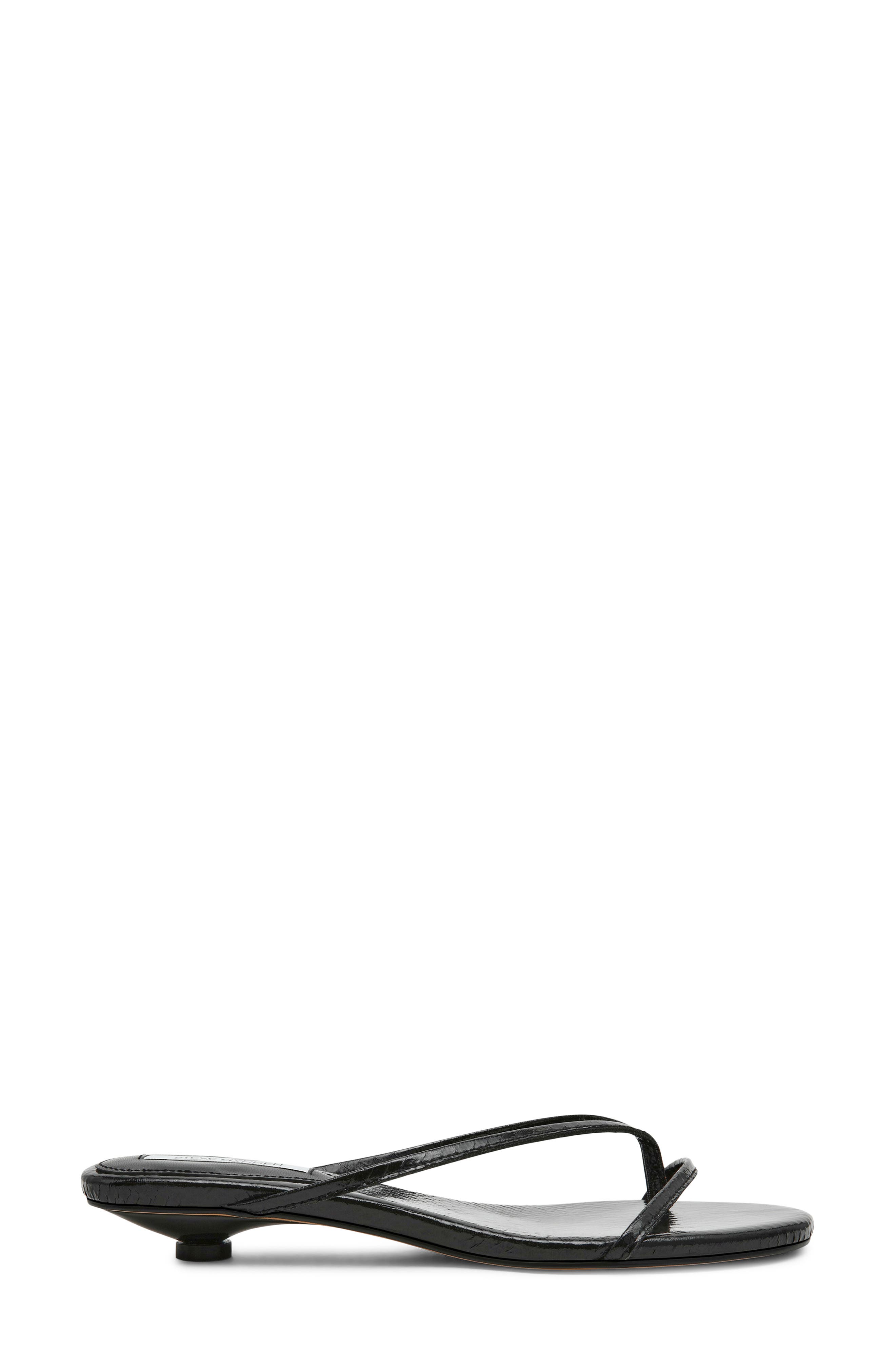 Steve Madden Terry Kitten Heel Flip Flop, Alternate, color, Black Snake