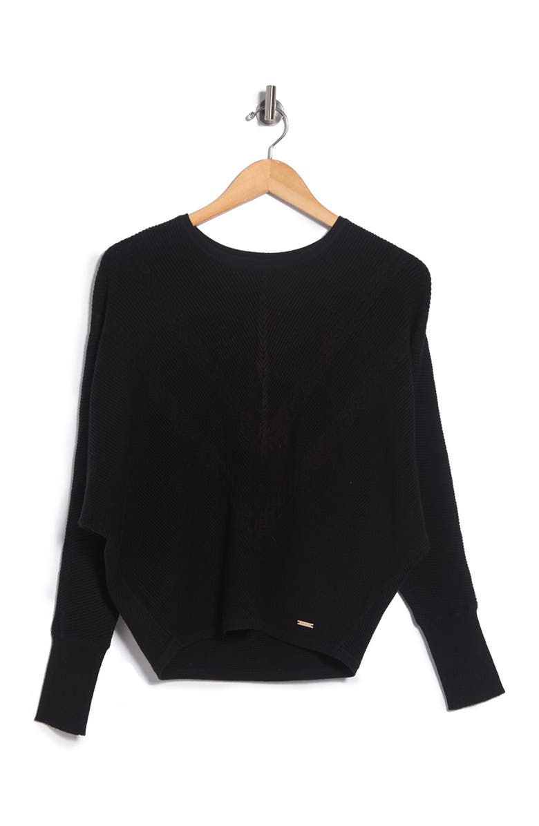 T Tahari Long Dolman Sleeve Crewneck, Alternate, color,