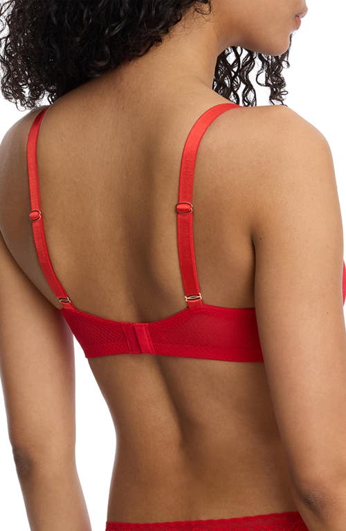 Skarlett Blue Lust Lace Underwire Balconette Bra In Red