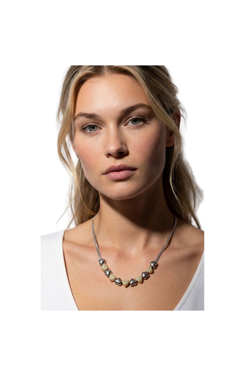 AKALIA Sienna Waterproof Heart Teardrop Y-Necklace Two Tone, Alternate, color, Gold