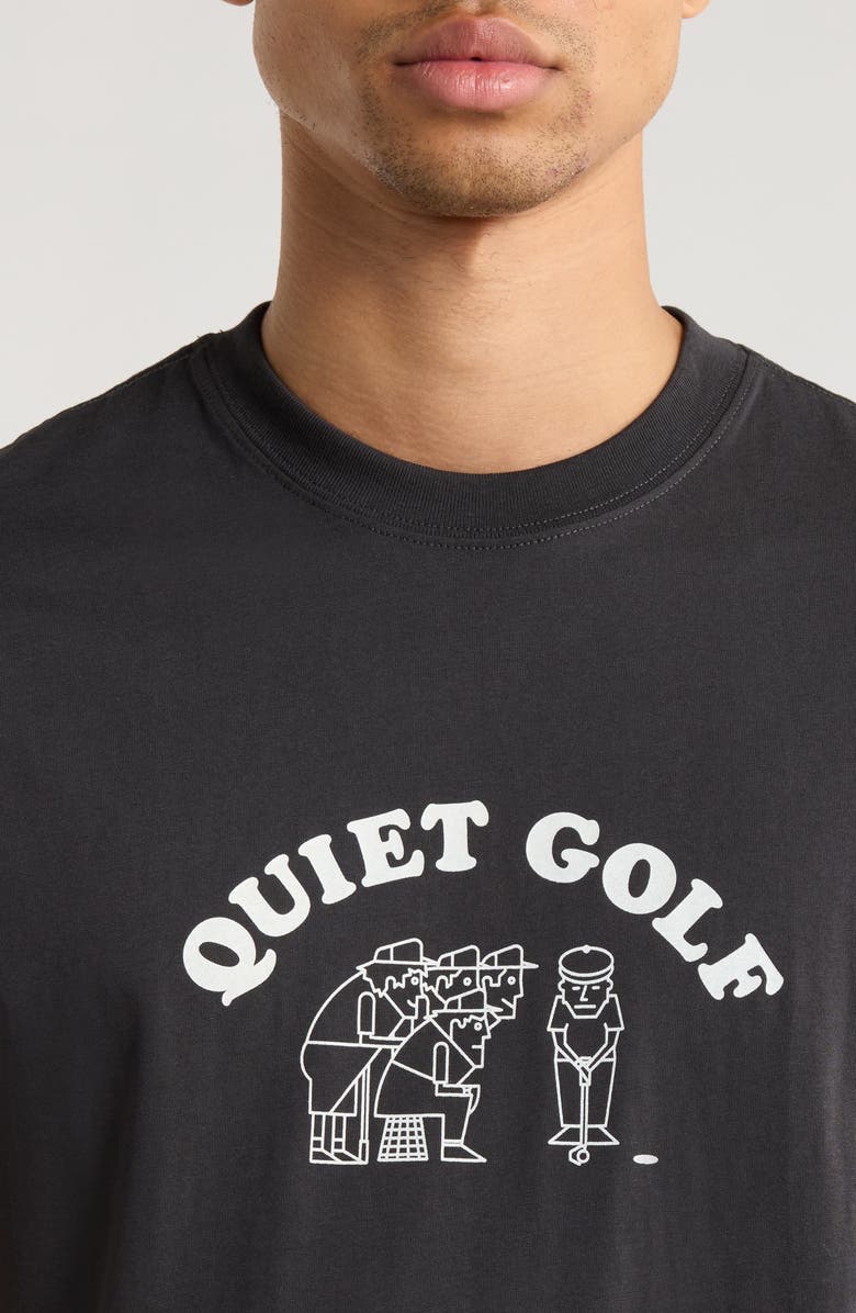 Quiet Golf Graphic Cotton T-Shirt, Alternate, color, Black