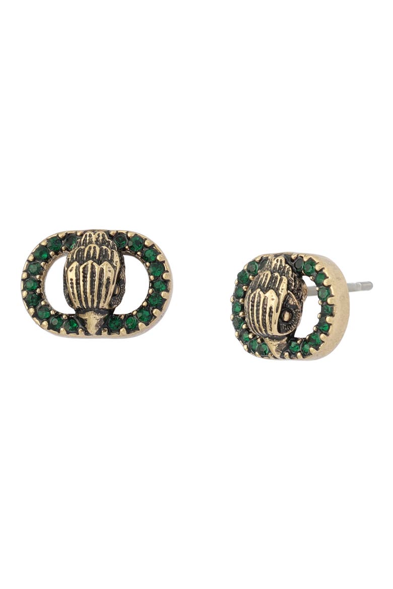 Chelsea Eagle Stud Earrings, Main, color, GREEN
