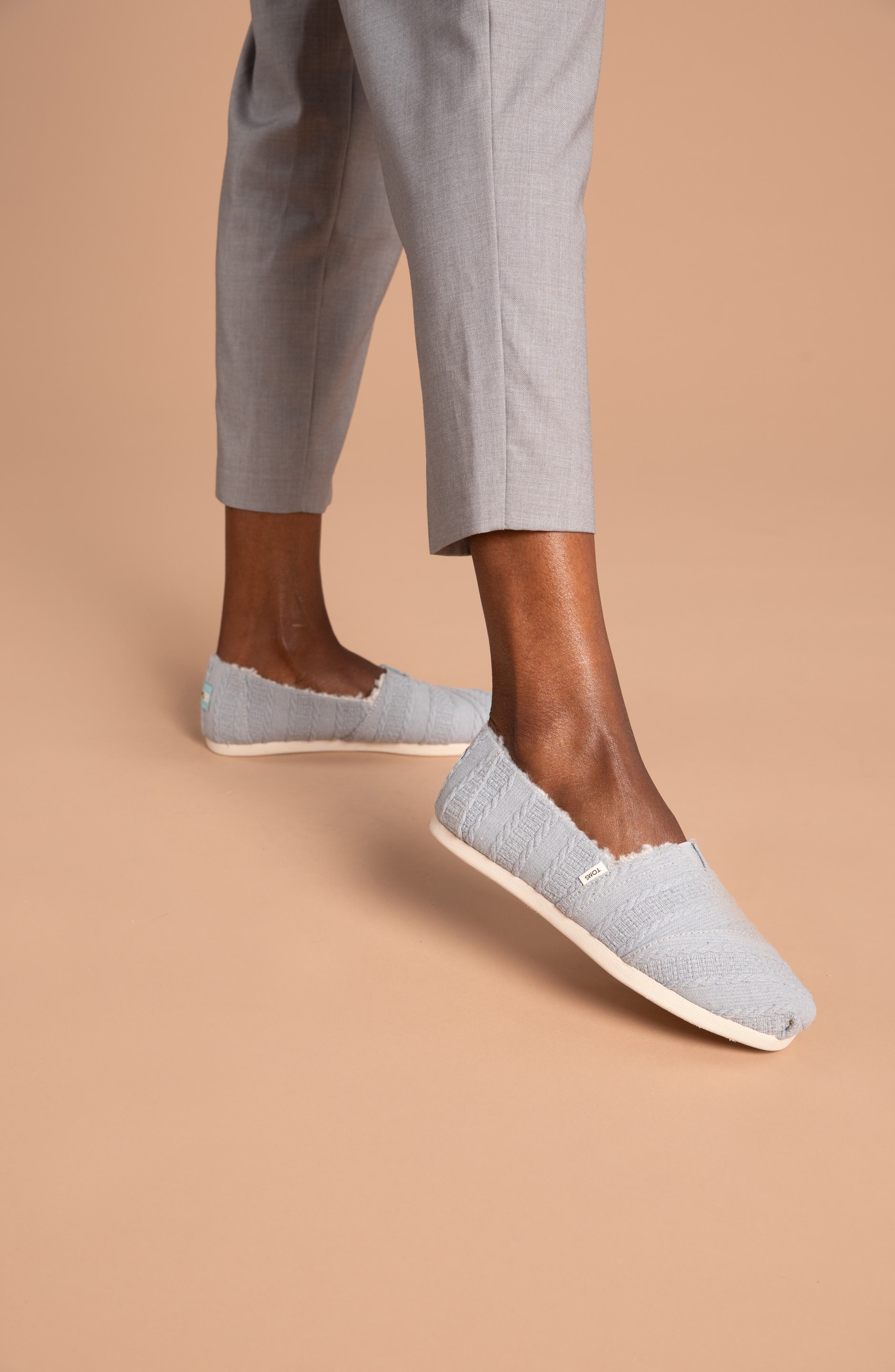 TOMS Faux Shearling Alpargata Slip-On, Alternate, color, 