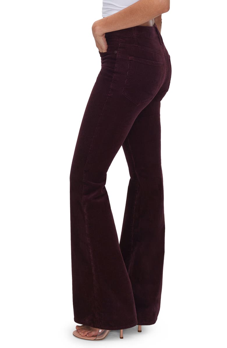Good American Good Legs Low Rise Corduroy Flare Pants, Alternate, color,