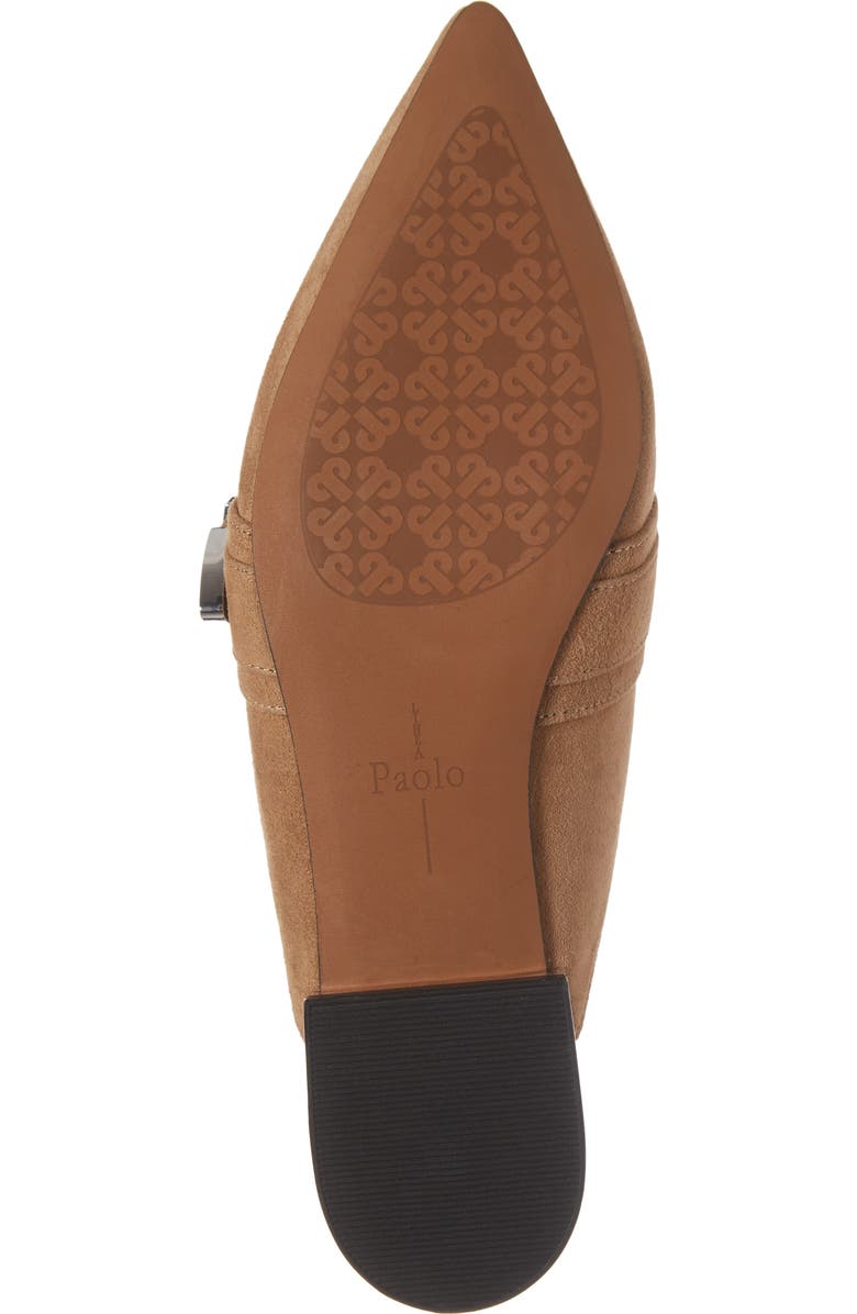 Linea Paolo Ace Buckle Pointed Toe Mule, Alternate, color, Tan Suede