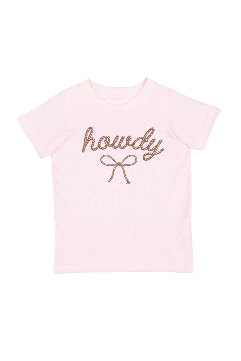 Howdy Darling Western Short Sleeve T-Shirt, Main, color, Ballet Pink