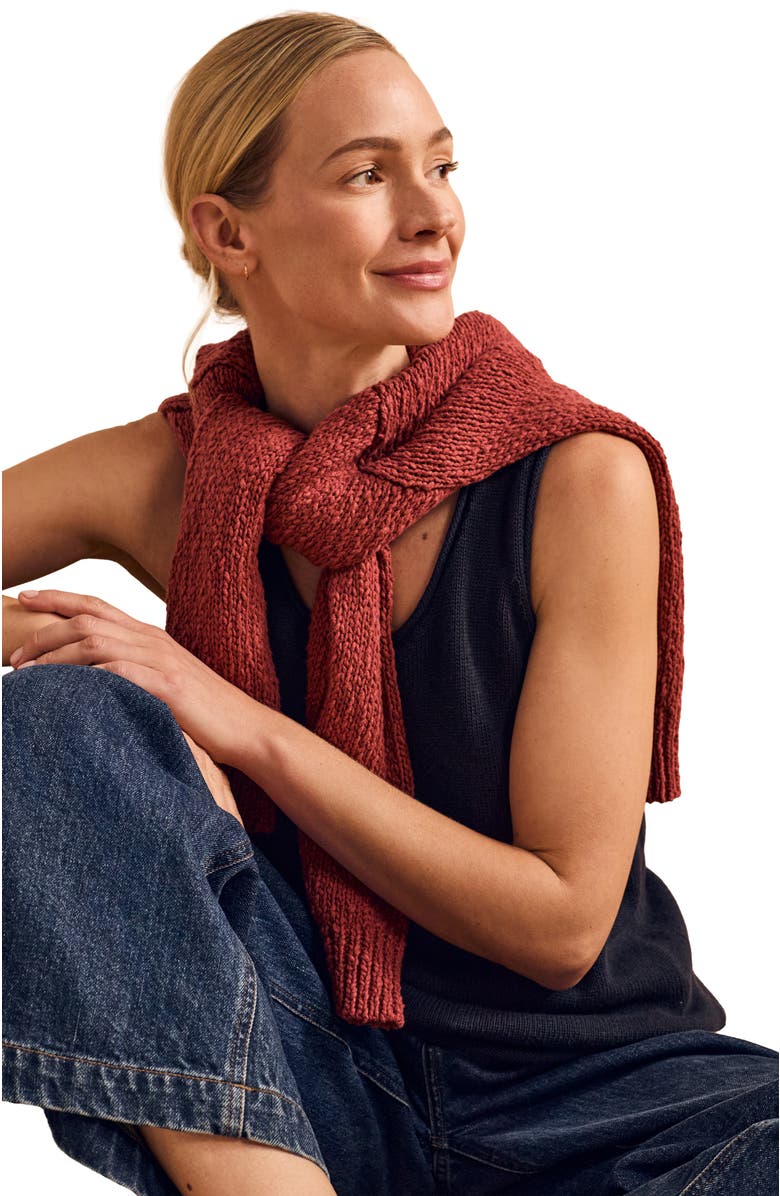 Celtic & Co. Scoop Neck Knitted Tank Top, Alternate, color, Navy