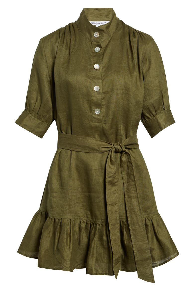 Kaidin Ruffle Hem Dress, Alternate, color, ARMY