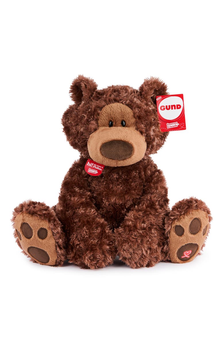 Gund Philbin Bear Plush Stuffed Toy, Alternate, color, Brown