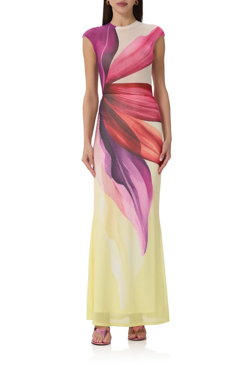 Tegan Maxi Skirt, Alternate, color, LEMON LOTUS