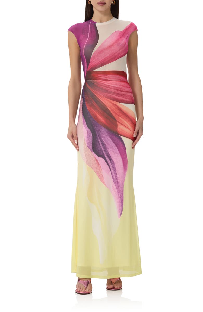 AFRM Tegan Maxi Skirt, Alternate, color, Lemon Lotus
