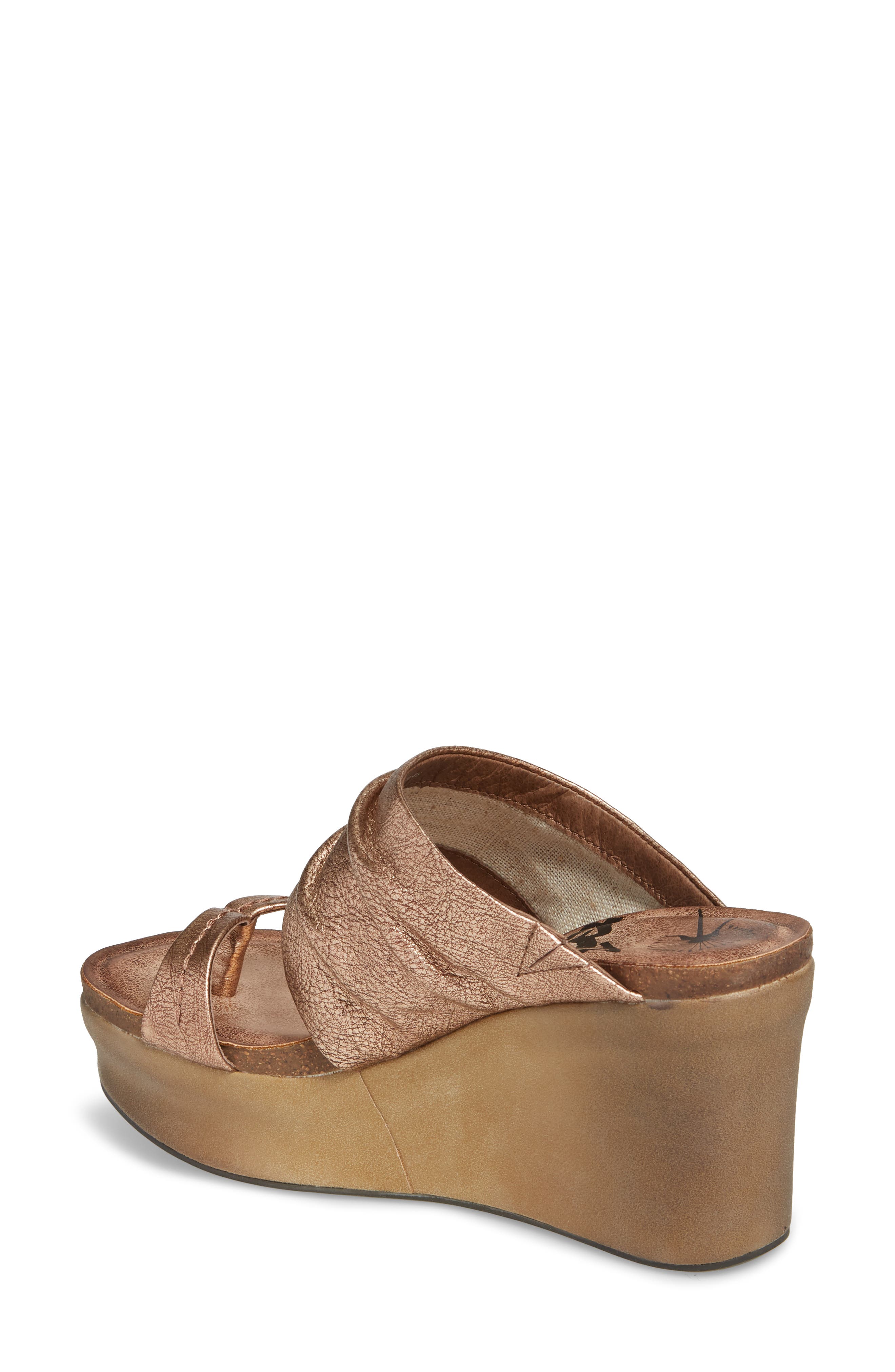 Tailgate Platform Wedge Mule, Alternate, color, COPPER LEATHER