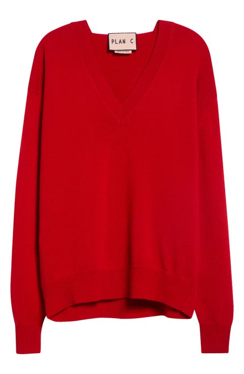 Wool and Cashmere V-Neck Sweater