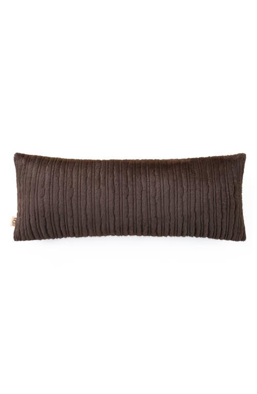 Ugg (r) Jennis Faux Fur Accent Pillow In Burnt Cedar Tipped