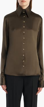 Khaite Ivy Silk Button-Up Shirt