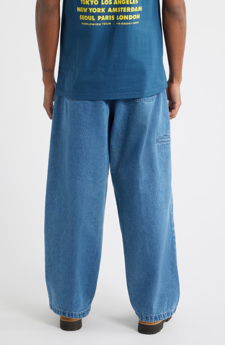 Obey Bigwig Double Knee Worker Jeans, Alternate, color, Light Indigo